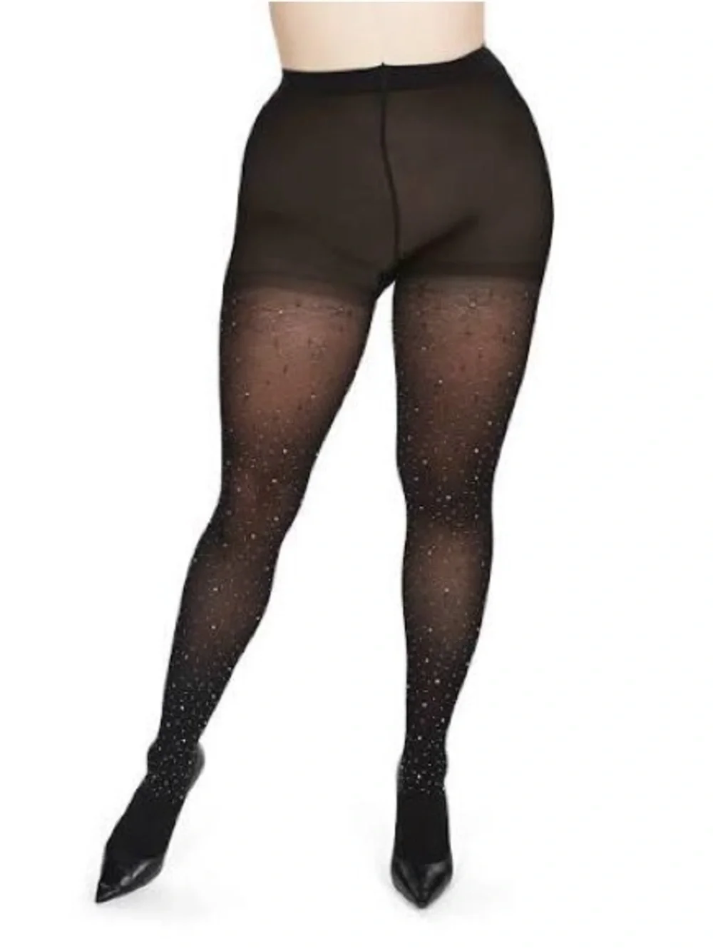 NEW Nordstrom MeMoí Rock The Night Opaque Faux Sparkly Gemstone Nylon/Tights